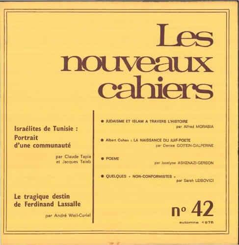 Les Nouveaux Cahiers N°042 (Automne 1975)